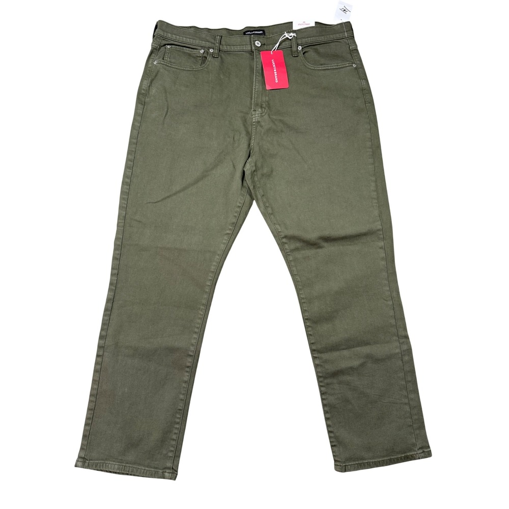Lucky Brand 410 Athletic Straight Mens 40x30 Green NWT Advanced Stretch Jeans